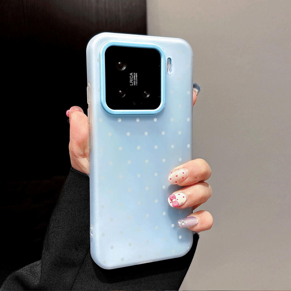 Adorable Light Blue Polka Dot  - Xiaomi Redmi Note 14 review and price