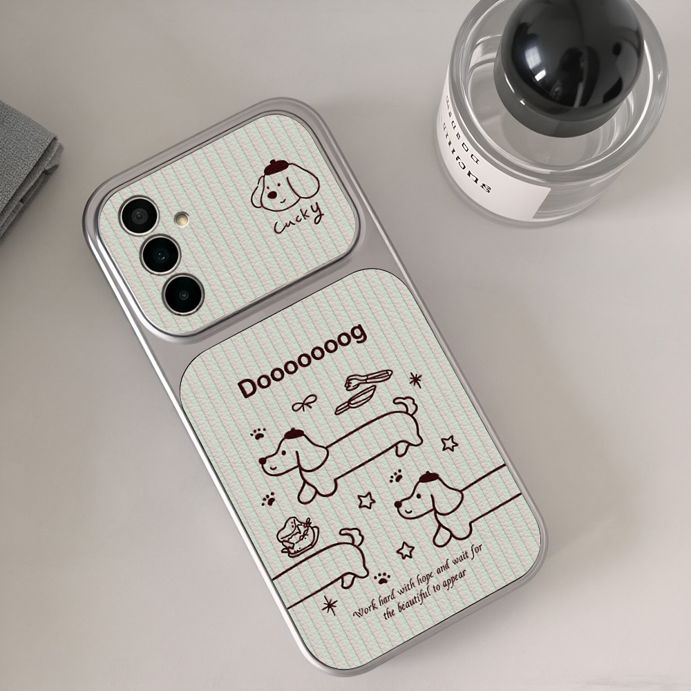 Cartoon Dachshund Phone Case F - Camera Lens Protector review and price