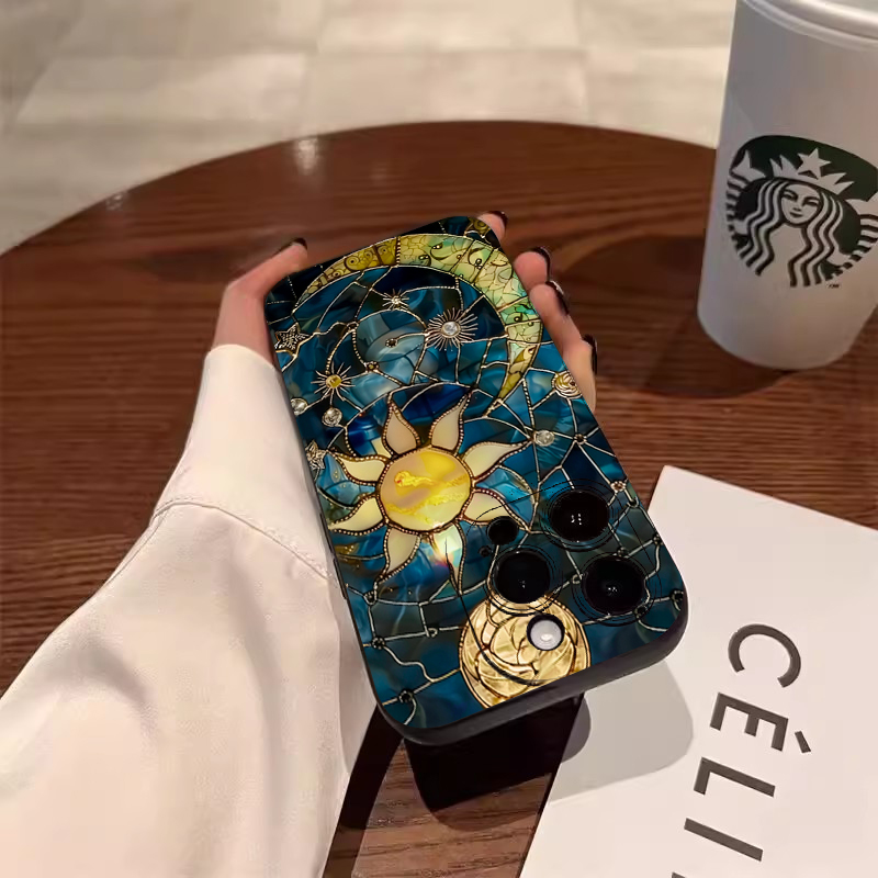 Aesthetic Sun Moon Print Phone - Samsung Galaxy A55 review and price