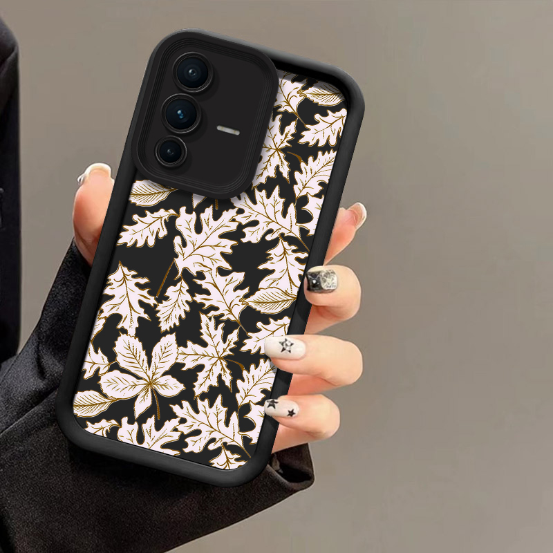 Leaves Pattern Phone Case For  - Vivo V40 review and price